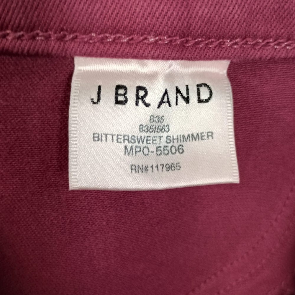 NWT J BRAND MID-RISE CROP SKINNY JEANS IN BITTERSWEET SHIMMER SIZE 27 RETAIL$278 - Picture 14 of 14